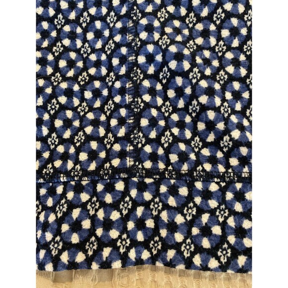 H&M Blouse Navy Black Floral Size X Small ? Stylish Zipper Back Long Sleeve - Picture 7 of 10